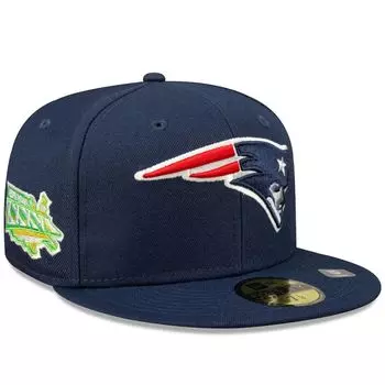 Мужская шляпа New Era Navy New England Patriots Super Bowl XXXVi Citrus Pop 59FIFTY