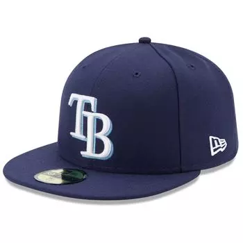 Мужская шляпа New Era Navy Tampa Bay Rays Game Authentic Collection On-Field 59FIFTY