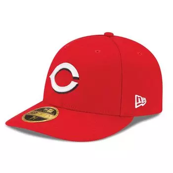 Мужская шляпа New Era Red Cincinnati Reds Authentic Collection On Field Low Profile Home 59FIFTY Облегающая шляпа