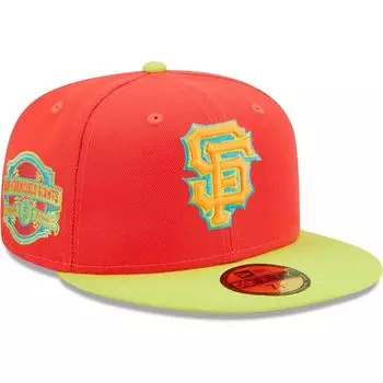 Мужская шляпа New Era Red/Neon Green San Francisco Giants Lava Highlighter Combo 59FIFTY