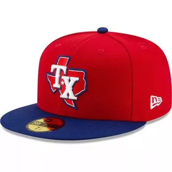 Мужская шляпа New Era Red/Royal Texas Rangers 2020 Alternate 3 Authentic Collection On Field 59FIFTY.