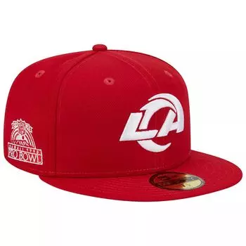 Мужская шляпа New Era Scarlet Los Angeles Rams 1990 Hawaii Pro Bowl с основной нашивкой 59FIFTY.