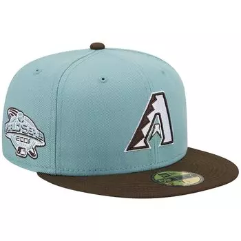 Мужская шляпа New Era светло-синяя/коричневая Arizona Diamondbacks 2001 World Series Beach Kiss 59FIFTY