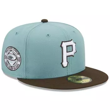 Мужская шляпа New Era светло-синяя/коричневая Pittsburgh Pirates Three Rivers Stadium 30th Anniversary Beach Kiss 59FIFTY