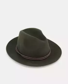 Мужская шляпа со средними полями Emidio Tucci, темно-зеленый