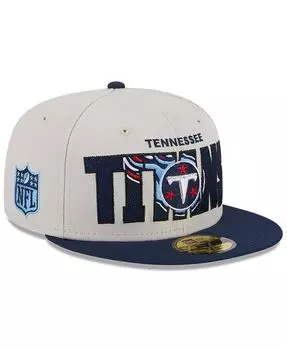 Мужская шляпа Stone, Navy Tennessee Titans на драфте НФЛ 2023 года 59FIFTY New Era