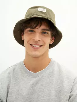 Мужская шляпа-ведро с принтом этикеток LCW Accessories