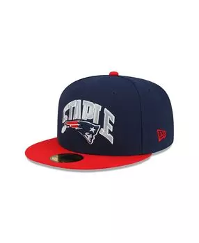 Мужская шляпа X Staple темно-синяя, красная New England Patriots Pigeon 59Fifty. New Era