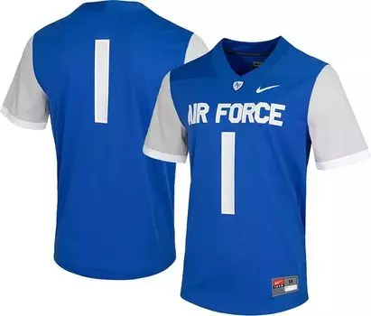 Мужская синяя футбольная майка Nike Air Force Falcons #1 Untouchable Game