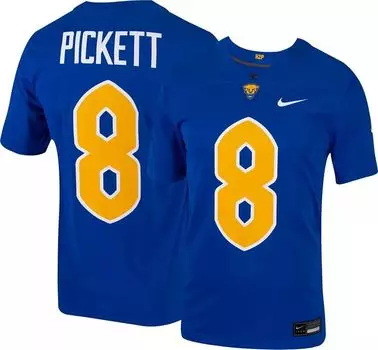 Мужская синяя футбольная майка Nike Pitt Panthers Kenny Pickett #8 Untouchable Game