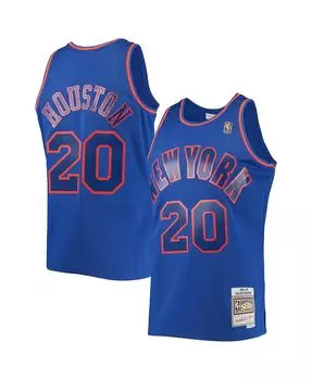 Мужская синяя футболка Allan Houston New York Knicks 1996-97 Throwback Dark Swingman Mitchell & Ness