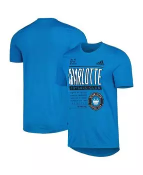 Мужская синяя футболка Charlotte FC Club DNA Performance adidas