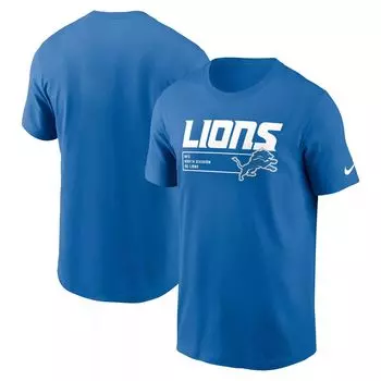 Мужская синяя футболка Detroit Lions Division Essential Nike