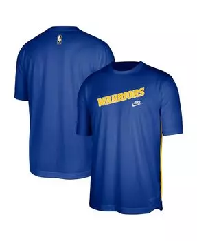 Мужская синяя футболка golden state warriors hardwood classics pregame warmup shooting performance Nike, синий