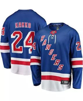 Мужская синяя футболка Kaapo Kakko New York Rangers Home Premier Breakaway Player Fanatics, синий