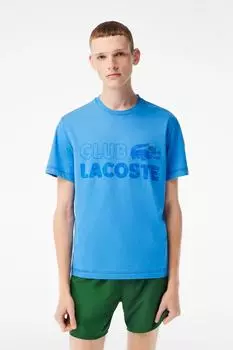 Мужская синяя футболка Lacoste, синий