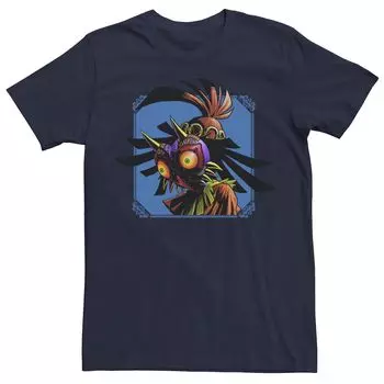 Мужская синяя футболка Legend of Zelda Skull Kid Peers Down Licensed Character