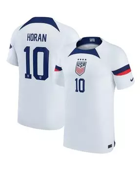Мужская синяя футболка Lindsey Horan USWNT 2022/23 Home Breathe Stadium Replica Player Nike