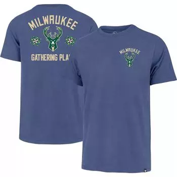 Мужская синяя футболка Milwaukee Bucks 2022/23 City Edition '47 Backer Franklin
