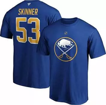 Мужская синяя футболка НХЛ Buffalo Sabers Jeff Skinner #53 для игрока