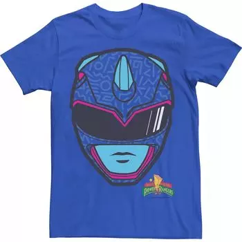 Мужская синяя футболка Power Rangers с большим лицом Power Rangers Licensed Character