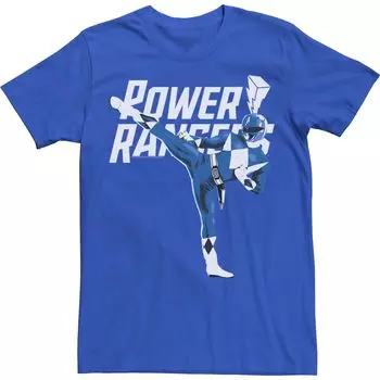 Мужская синяя футболка Power Rangers с логотипом Action Pose Licensed Character