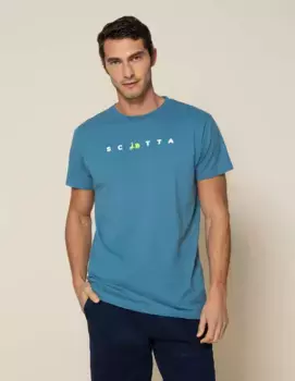 Мужская синяя футболка с короткими рукавами Scotta 1985, синий