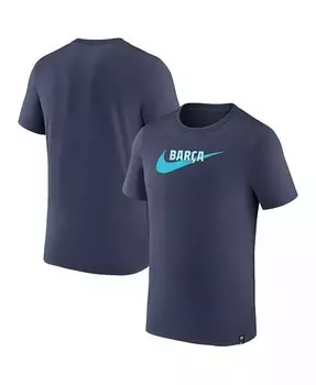 Мужская синяя футболка с логотипом Barcelona Swoosh Nike, синий