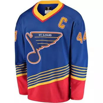 Мужская синяя футболка с логотипом Chris Pronger St. Louis Blues для пенсионера Fanatics