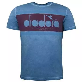 Мужская синяя футболка с логотипом Diadora, синий