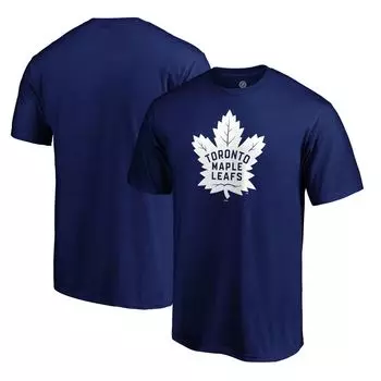 Мужская синяя футболка с логотипом команды Toronto Maple Leafs Team Primary Fanatics