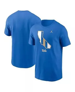 Мужская синяя футболка UCLA Bruins Campus State Shape Jordan, синий