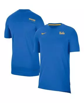 Мужская синяя футболка ucla bruins coach uv performance Nike, синий