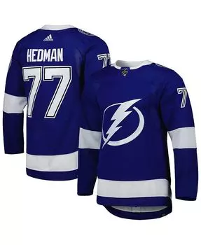 Мужская синяя футболка Victor Hedman Tampa Bay Lightning Home Primegreen Authentic Pro Player adidas, синий