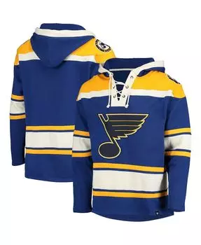 Мужская синяя худи st. louis blues superior lacer team pullover '47 Brand, синий