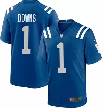 Мужская синяя игровая майка Nike Indianapolis Colts Josh Downs #1