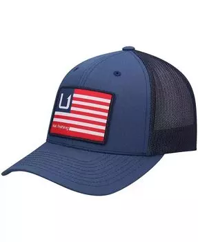 Мужская синяя кепка Huks and Bars American Trucker Snapback, синий