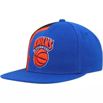 Мужская синяя кепка Mitchell & Ness New York Knicks Hardwood Classics Retroline Snapback