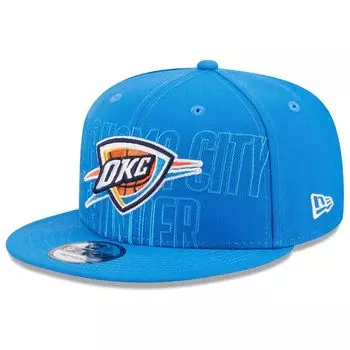 Мужская синяя кепка New Era Oklahoma City Thunder 2023 NBA Draft 9FIFTY Snapback