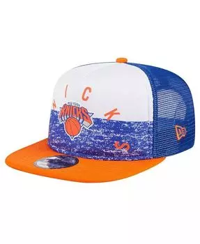 Мужская синяя кепка New York Knicks Arch A-Frame Trucker 9FIFTY Snapback New Era, синий