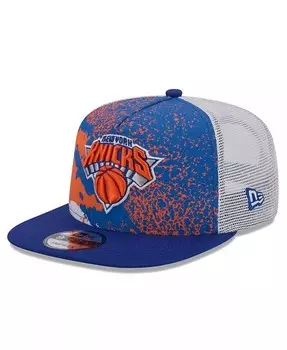 Мужская синяя кепка New York Knicks Court Sport Speckle 9Fifty Snapback New Era, синий