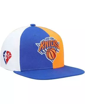 Мужская синяя кепка New York Knicks, посвященная 75-летию НБА What The Snapback Mitchell & Ness