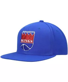 Мужская синяя кепка Sacramento Kings Hardwood Classics Team Ground 2.0 Snapback Mitchell & Ness