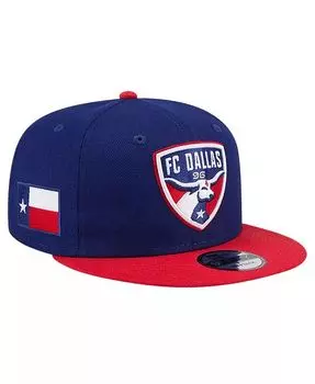 Мужская синяя кепка Snapback FC Dallas 2024 с крючками 9FIFTY New Era, синий