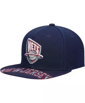 Мужская синяя кепка Snapback из Нью-Джерси Nets из твердой древесины Classics Swingman Pop Mitchell & Ness