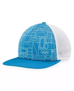Мужская синяя кепка Snapback с пятью панелями для Олимпийских игр Fanatics, синий