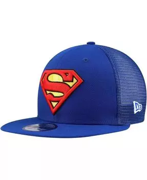 Мужская синяя кепка Superman 9FIFTY Snapback Trucker New Era, синий