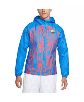 Мужская синяя куртка barcelona awf raglan с молнией во всю длину Nike, синий