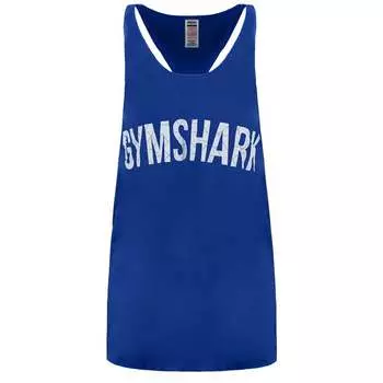 Мужская синяя майка Bold Stringer Gymshark, синий