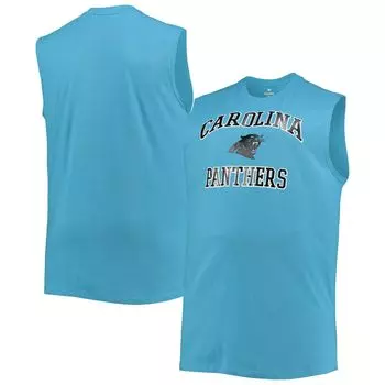 Мужская синяя майка Carolina Panthers Big & Tall Muscle